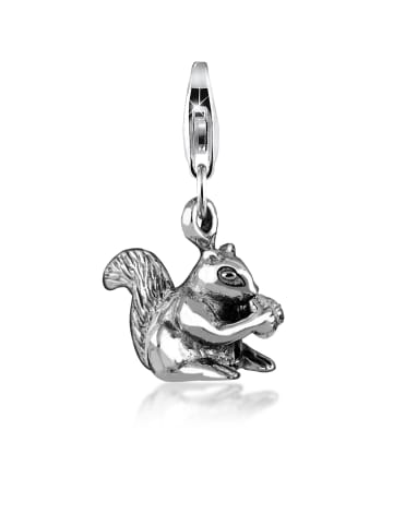 Nenalina Charm 925 Sterling Silber Eichhörnchen in Silber