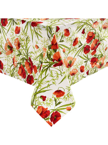 Sander Baumwolle Tischdecke Alvor in ziegelrot