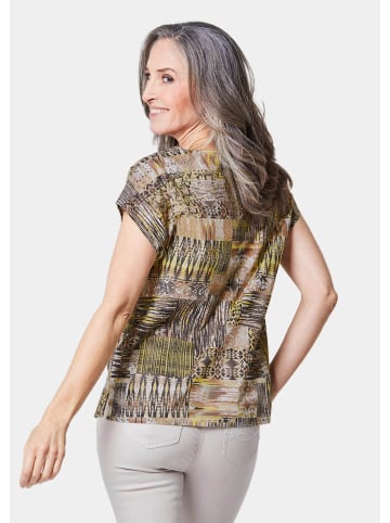 GOLDNER Bluse Ultraleichte Druckbluse aus reiner Baumwolle in natur / gemustert