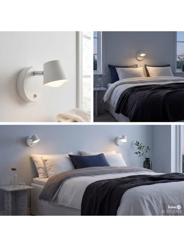 home24 Akku-Wandleuchte TURE in Weiß