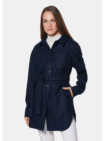 MADELEINE Hemdjacke mit Bindegürtel in marine