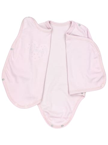 TupTam Baby Langarm Wickelbody im 5er Set in beige Modell 2