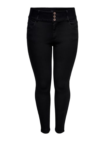 ONLY Carmakoma Skinny Stretch Jeans Curvy Plus Size Denim CARANNA Übergröße in Schwarz