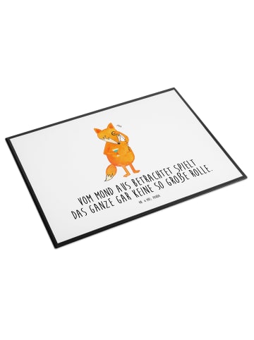 Mr. & Mrs. Panda Schreibunterlage Fuchs Lord mit Spruch in Weiß