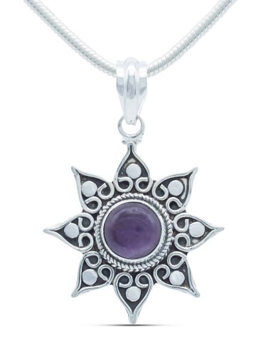 mantraroma 925er Silber - Ketten (L) 28 x (B) 40 mm mit Amethyst