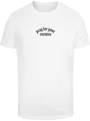 Mister Tee T-Shirt "Pray For Your Enemies Tee" in Weiß