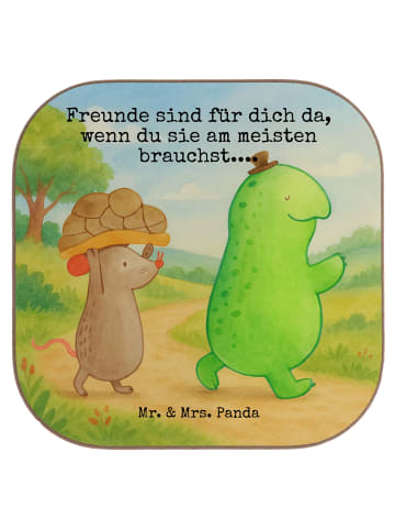 Mr. & Mrs. Panda Untersetzer Glas Schildkröte Maus Design mit Sp... in Weiß