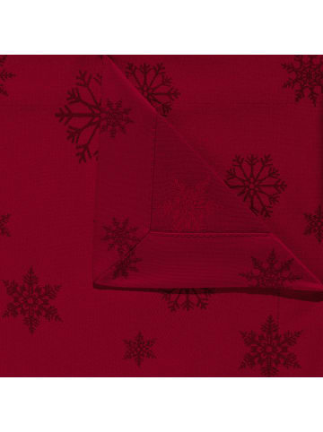 Erwin Müller Jacquard, Baumwollmischung Mitteldecke Marbella in rubin