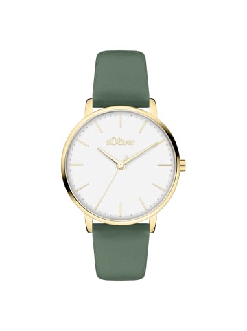 s.Oliver Armbanduhr Modern und zeitlos in grün