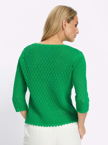Heine 3/4 Arm-Pullover in grasgrün