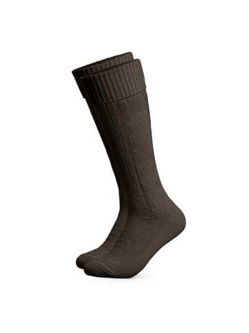Occulto 1er Pack Lange Trachtensocken Silberdistel in Braun