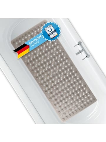 Flip Badewannenmatte hellgrau 88x40cm Transparent