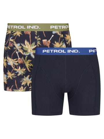 Petrol Industries 2er-Pack Boxershorts Palm in Blau
