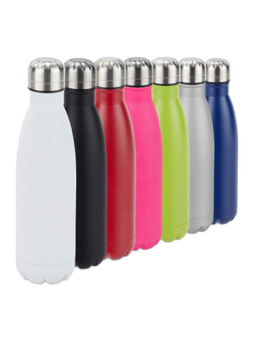 relaxdays 3x Trinkflasche in Weiß - 500 ml