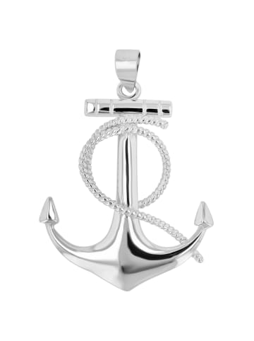 Adeliás Damen Anhänger Anker aus 925 Silber in silber