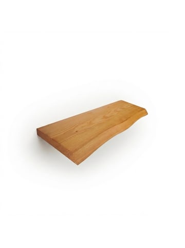 relaxdays Wandregal "Baumkante" in Natur - (B)70 x (H)3 x (T)22 cm