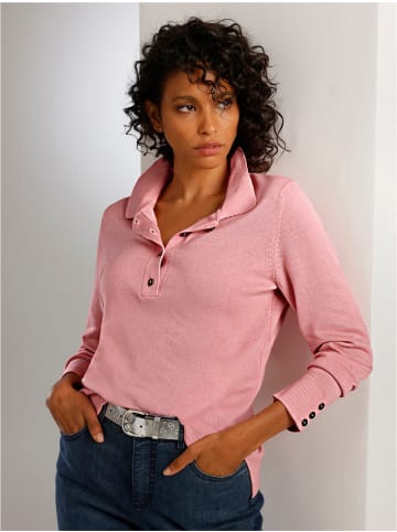 creation L Baumwoll-Pullover in rosenquarz