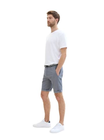 Tom Tailor Short in navy white bean dobby