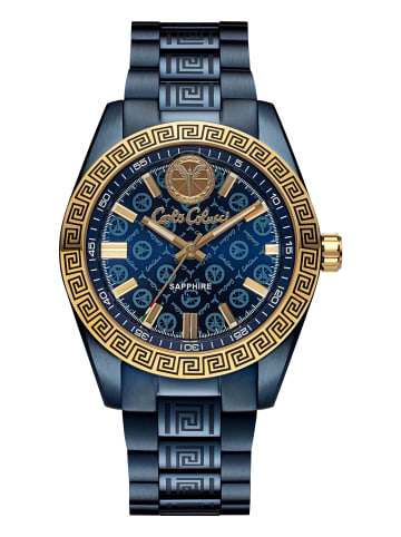 Carlo Colucci Dreizeiger Quarz Dottori in Blau