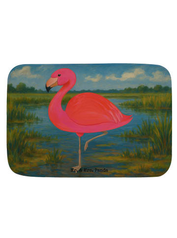 Mr. & Mrs. Panda Teppich Bad Flamingo Classic Design ohne Spruch in Weiß