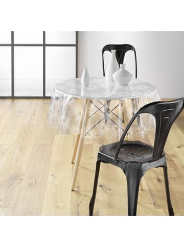 Douceur d’Intérieur Transparente Tischdecke aus PVC SOLEIL in Transparent, Ø 140 cm