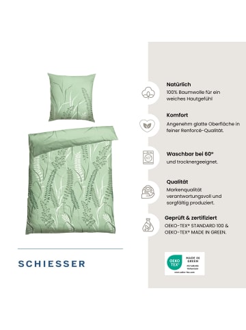 Schiesser Renforcé-Bettwäsche-Set Annic in Grün