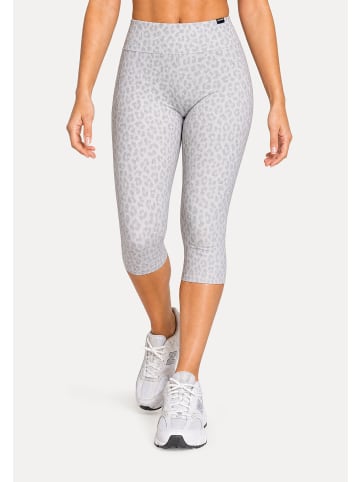 SMILODOX LEO Capri Leggings Velvara in Grau Leo