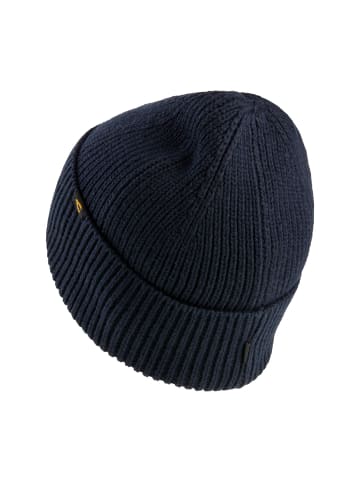 Camel Active Beanie aus einem Baumwoll-Kaschmir Mix in Navyblau