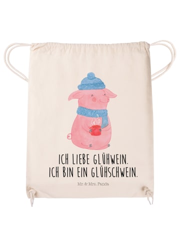 Mr. & Mrs. Panda Beutel Schwein Glühwein mit Spruch in Creme