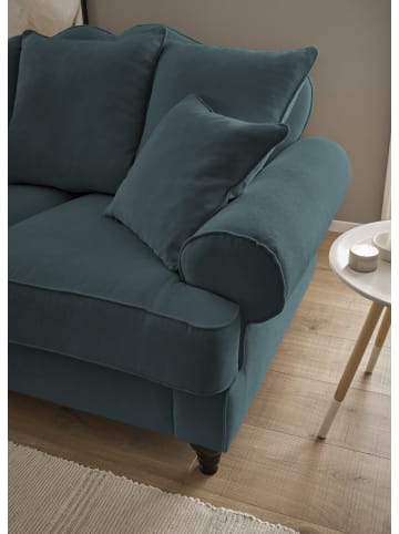 Furn.Design Sofa blaugrün Landhaus, Couch 2-Sitzer 170 cm