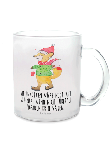 Mr. & Mrs. Panda Tasse Fuchs  Schlittschuhe mit Spruch in Transparent
