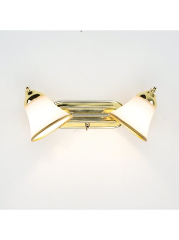 Licht-Erlebnisse Wandlampe (B)41 x (H)12 cm in Gold Weiß