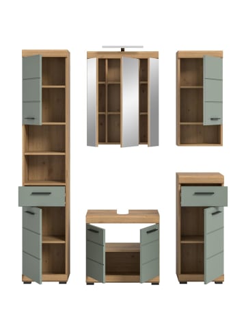 ebuy24 Badmöbelset Scout Staubgrün 164 x 34 cm