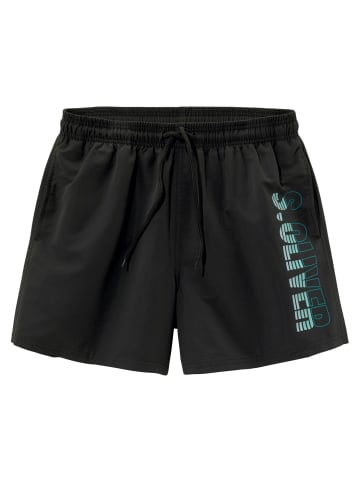 S. Oliver Badeshorts in Schwarz