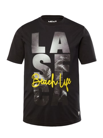 Men Plus Kurzarm T-Shirt in schwarz