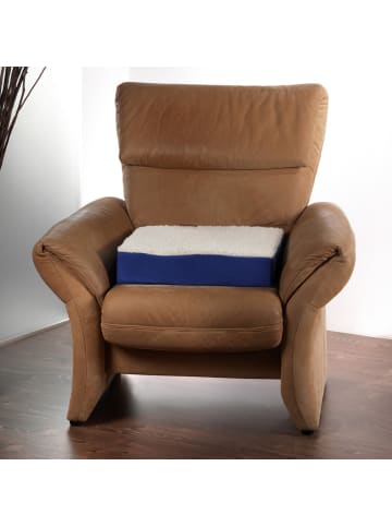 Erwin Müller Komfort-Stuhlkissen in natur/blau