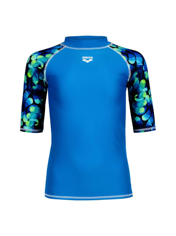 Arena Rash Vest S/S Allover in Blau