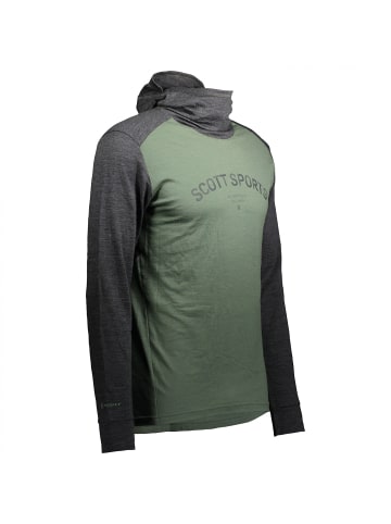 SCOTT M DEFINEDMERINO L/SL HOODY in Grün