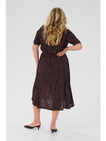 KAFFE curve Kleid KCbella Regular fit in Fudge/Black Flower Print