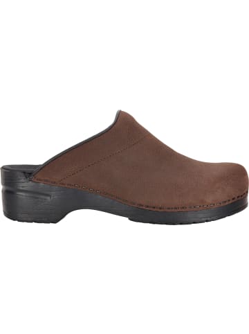 Sanita Comfortwear Clog "Original-Karl Textured Oil Op" in Braun