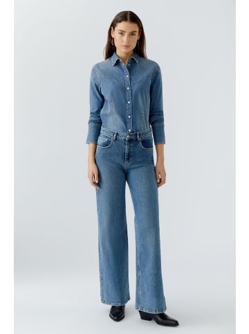 Oui Jeanshemd in blue denim