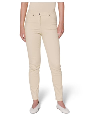 MADELEINE Mid Waist Skinny-Hose mit Fransen in kiesel