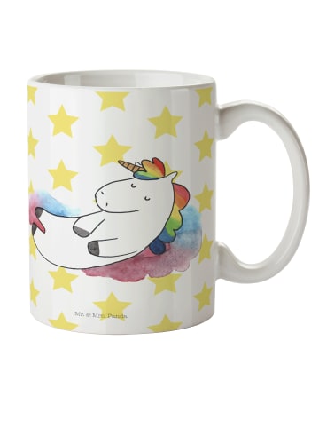 Mr. & Mrs. Panda Mehrwegbecher Einhorn Wolke 7 ohne Spruch in Weiß
