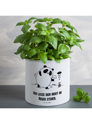 Mr. & Mrs. Panda Pflanzenkübel groß Panda ZuMenschmenhalt mit Spruch in Weiß
