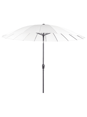 Beliani Marktschirm BAIA in Beige/Schwarz - (W) 255 x (H) 235 x (L) 255 cm