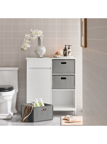 SoBuy Wäscheschrank in Weiß - (B)80 x (H)91 x (T)38cm