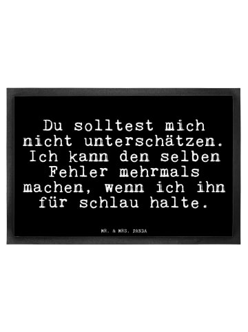Mr. & Mrs. Panda Schmutzmatte Du solltest mich nicht... mit Spruch in Schwarz