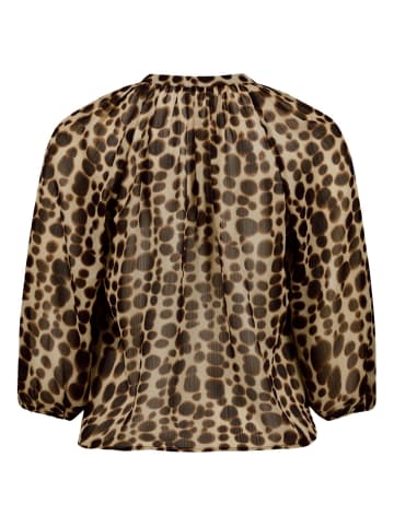 Zero Schlupfbluse im Leo-Look in Beige/Brown