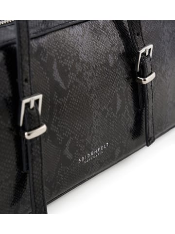 Seidenfelt Lilleby Schultertasche 33 cm in reptile black