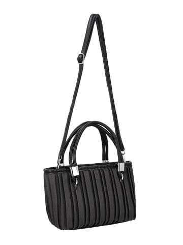 Usha Women Eco-Leather Zip-Up Handbag in Black